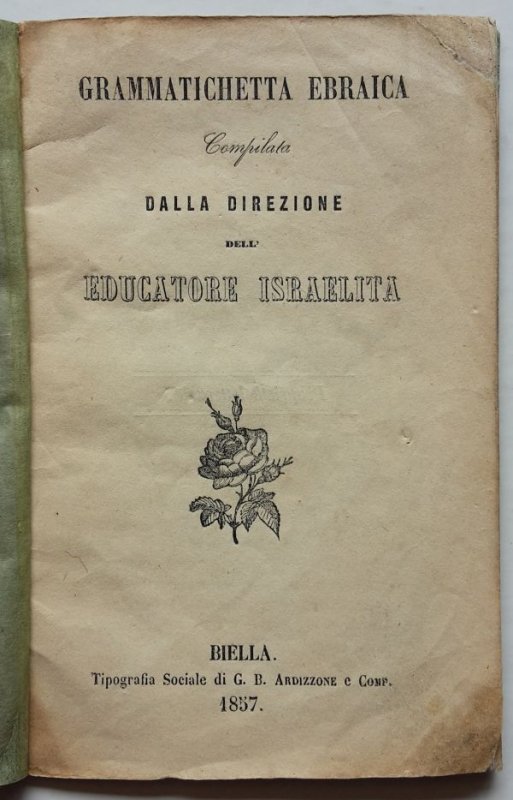 Grammatichetta ebraica compilata dalla direzione dell'educatore