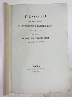 Elogio del prof. canonico D. Giuseppe Calandrelli.