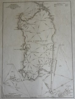 Carte démonstrative de la triangulation de 1.er ordre, exécutée en Sardaigne de 1835 à 1838 et deux bases mesurées en cette ile.